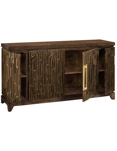 Breakfronts & China Cabinets Unique bold details on this contemporary breakfront