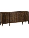 Breakfronts & China Cabinets Amazing wood grain features in this modern credenza