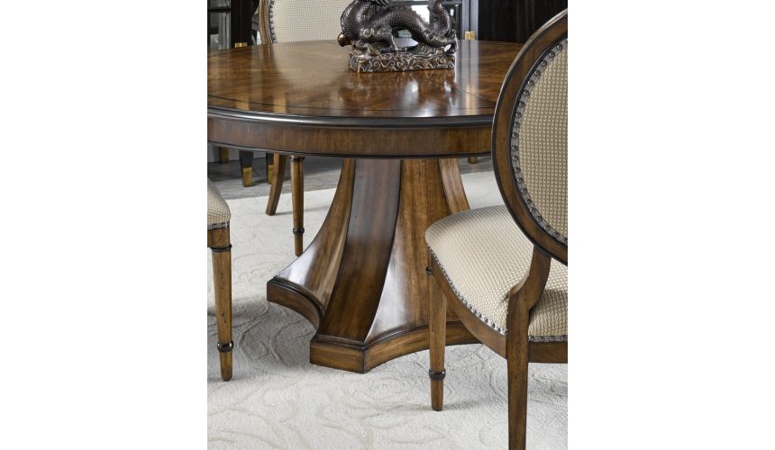 Dining Tables Round to oval dining table with a pleasant understated elegance