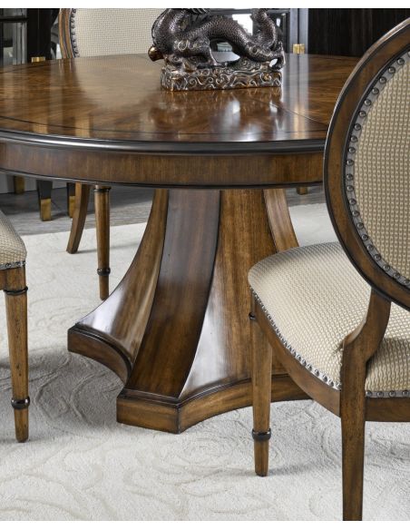 Dining Tables Round to oval dining table with a pleasant understated elegance