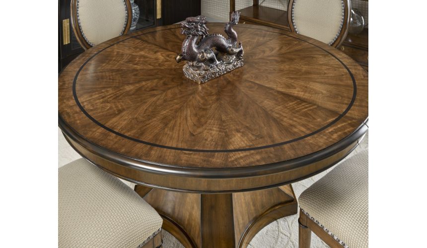 Dining Tables Round to oval dining table with a pleasant understated elegance