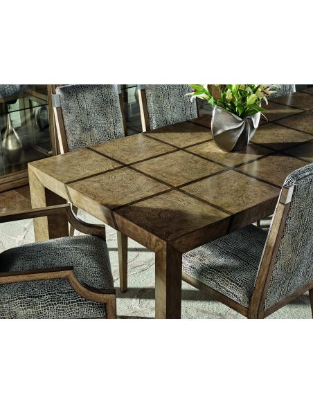 Dining Tables Pleasing neutral finish on ash burl dining table