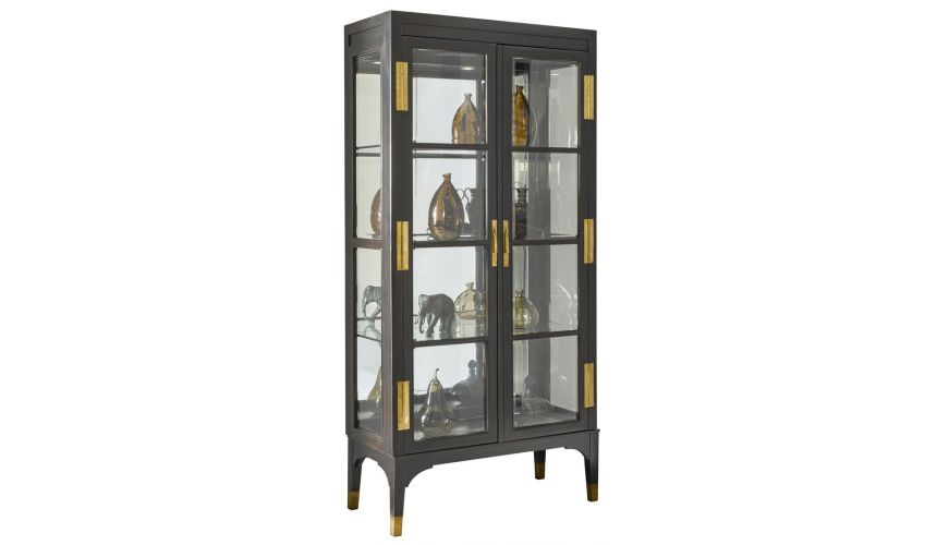 Display Cabinets and Armories Nicely detailed stylish glass cabinet