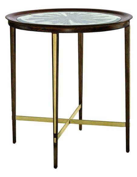 Glass top side table from our modern Dakota collection