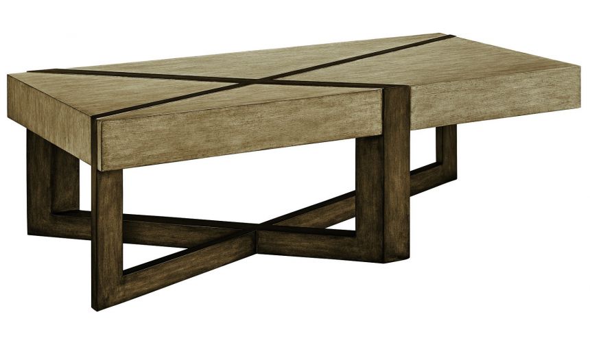 Strong And Bold Looking Modern Style Wooden Coffee Table