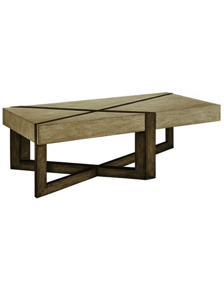 Strong and bold looking modern style wooden coffee table