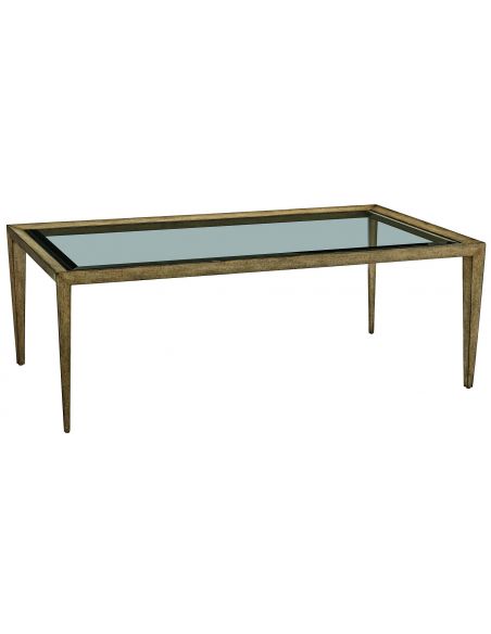 Long glass coffee table from our modern Dakota collection