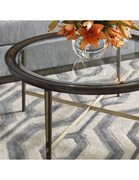 Round and Oval Coffee tables Round glass coffee table from our modern Dakota collection