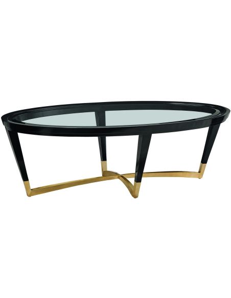 Round and Oval Coffee tables Oval coffee table with a glass insert top