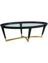 Round and Oval Coffee tables Oval coffee table with a glass insert top