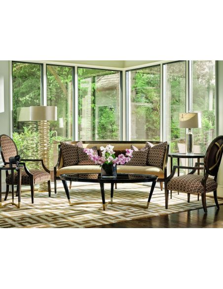 Round and Oval Coffee tables Oval coffee table with a glass insert top