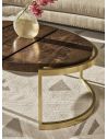 Round and Oval Coffee tables Modern style metal frame oval coffee table