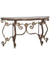 Console & Sofa Tables Traditional console table,. Antiqued gold leaf trim and detailed metalwork