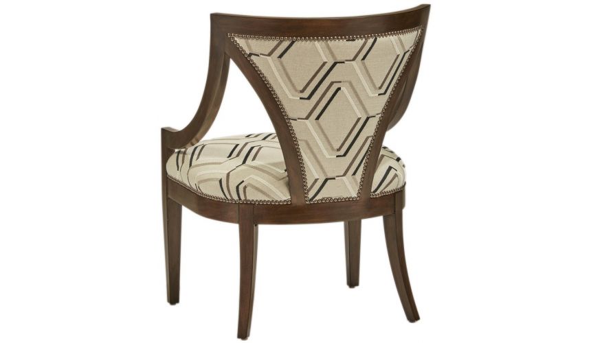 CHAIRS, Leather, Upholstered, Accent Futuristic Quality Patterned Accent Chair from our modern Dakota collection DAS43