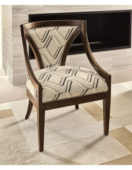 CHAIRS, Leather, Upholstered, Accent Futuristic Quality Patterned Accent Chair from our modern Dakota collection DAS43