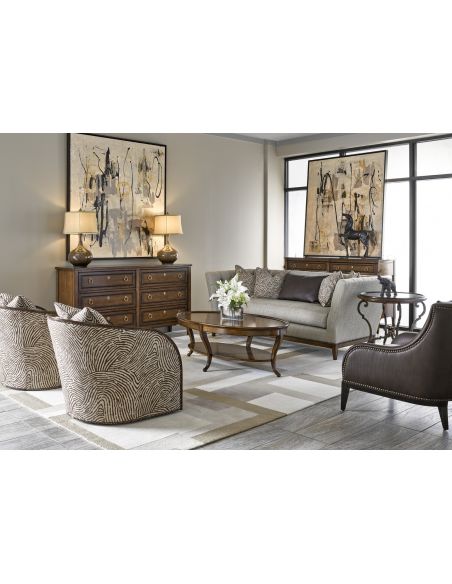 CHAIRS, Leather, Upholstered, Accent Sleek accent chair from our modern Dakota collection