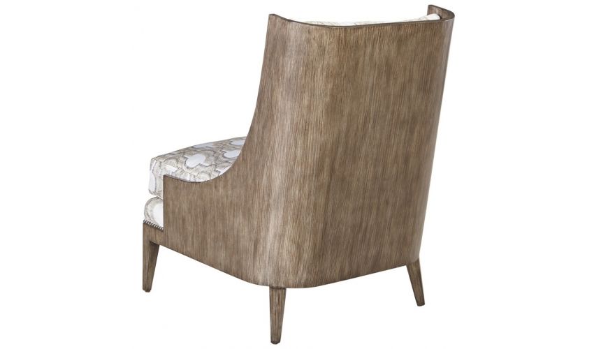 CHAIRS, Leather, Upholstered, Accent Wood frame accent chair from our modern Dakota collection