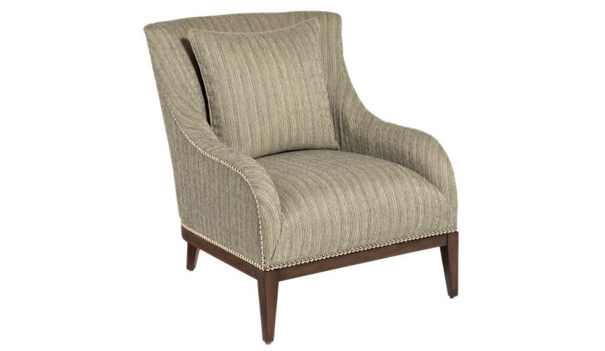 CHAIRS, Leather, Upholstered, Accent High End Plush Accent Chair from our modern Dakota collection