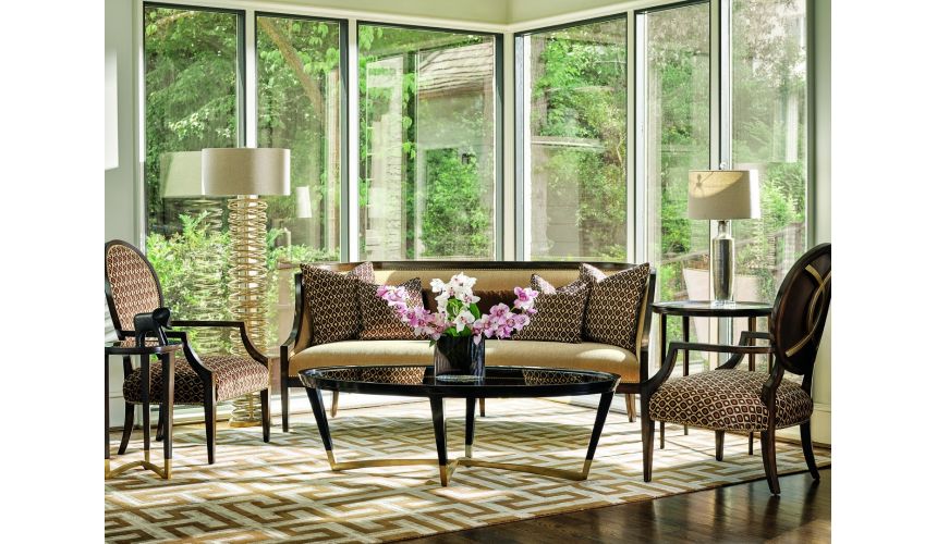 SOFA, COUCH & LOVESEAT Wood frame transitional luxury sofa and living room set