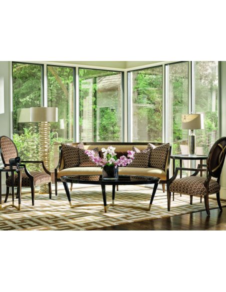 SOFA, COUCH & LOVESEAT Wood frame transitional luxury sofa and living room set