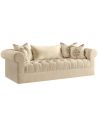 SOFA, COUCH & LOVESEAT Round and simple shapes make this a comfortable luxury sofa.