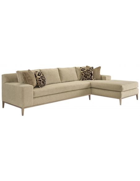 SECTIONALS - Leather & High End Upholstered Furniture Metro style luxury sofa with chaise