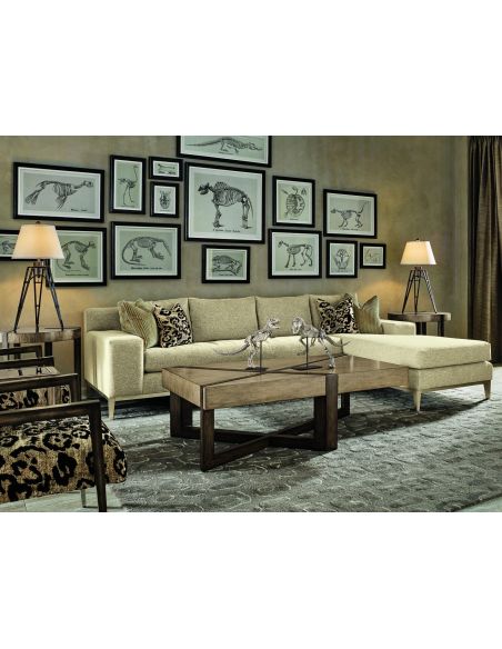 SECTIONALS - Leather & High End Upholstered Furniture Metro style luxury sofa with chaise