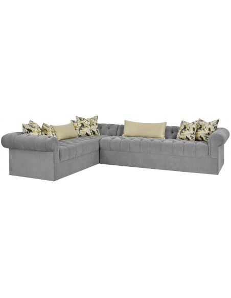 Sleek and modern tufted sectional