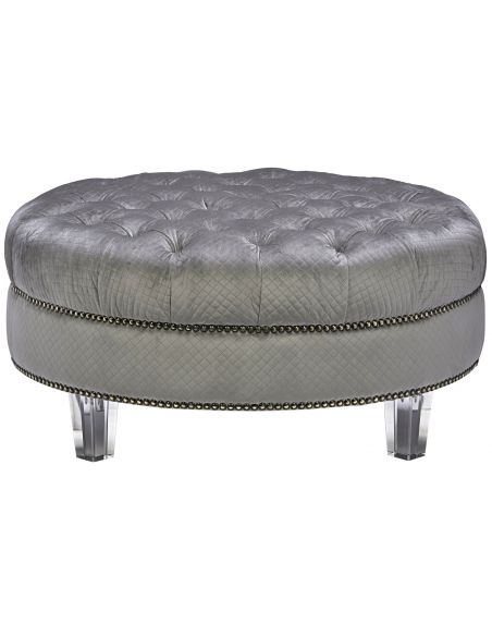 Classic High End Plush Ottoman from our modern Dakota collection