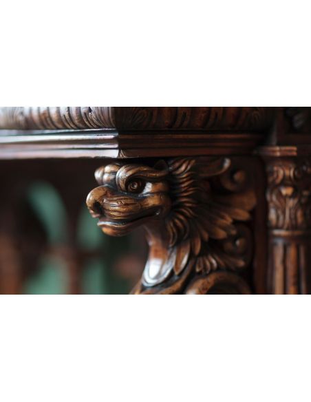 Dining Tables Walnut Center and Antique Library Table