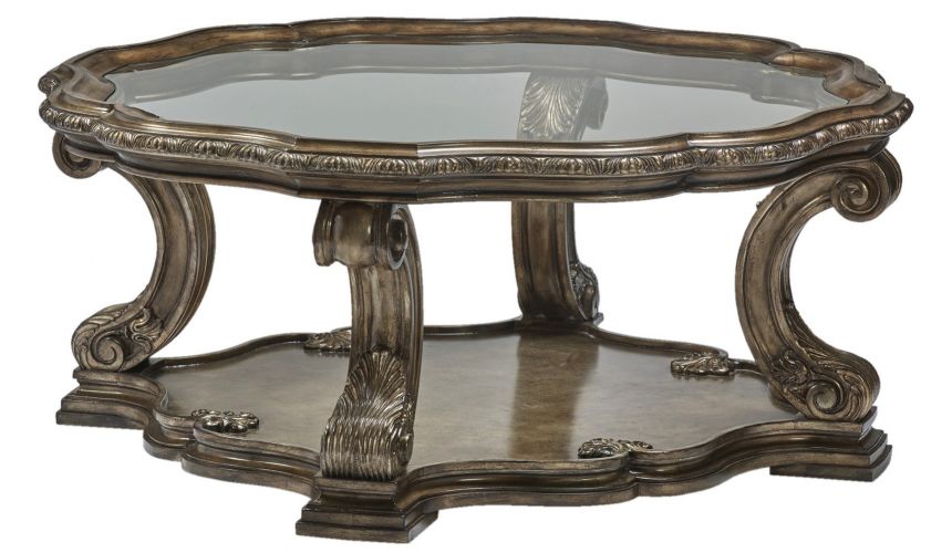Round and Oval Coffee tables Mystical Glass Center Table
