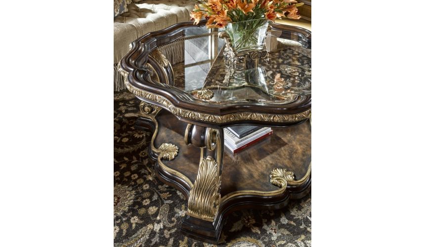 Round and Oval Coffee tables Mystical Glass Center Table