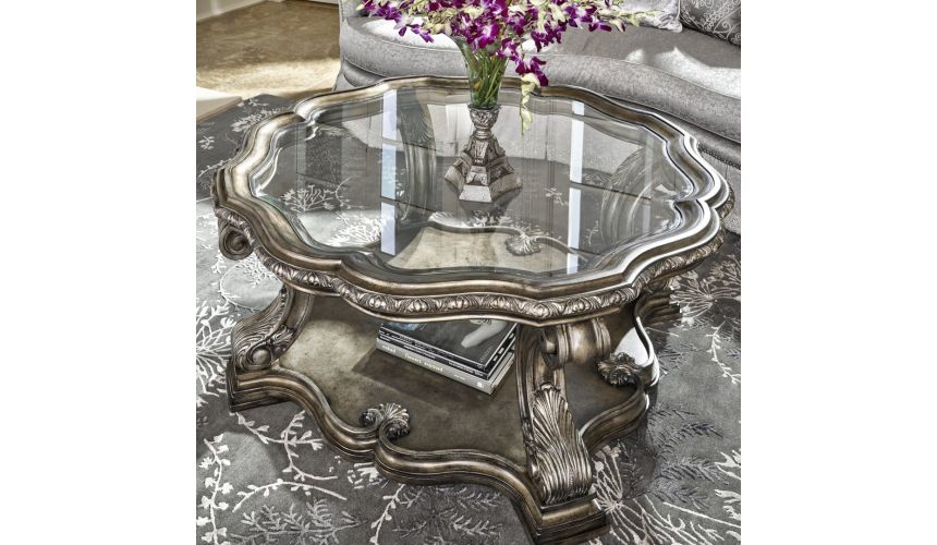 Round and Oval Coffee tables Mystical Glass Center Table