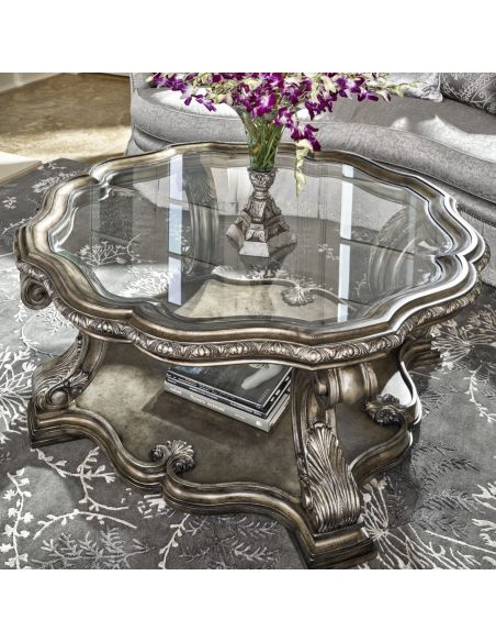 Round and Oval Coffee tables Mystical Glass Center Table