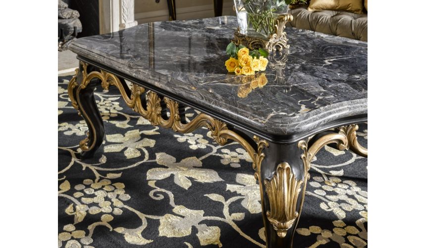 Rectangular and Square Coffee Tables High End Storm and Lightning Center Table