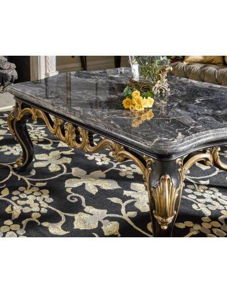 Rectangular and Square Coffee Tables High End Storm and Lightning Center Table