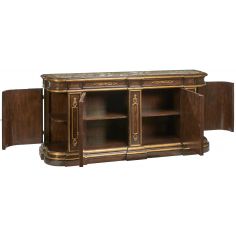 Breakfronts & China Cabinets High End Wooden Cabinet with Stone Top 2
