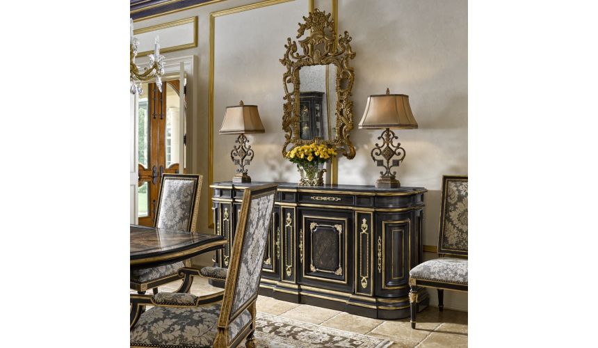 Breakfronts & China Cabinets High End Wooden Cabinet with Stone Top