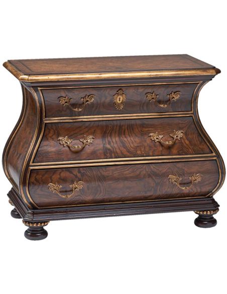 Chest of Drawers Elegant Curved Bedside Table