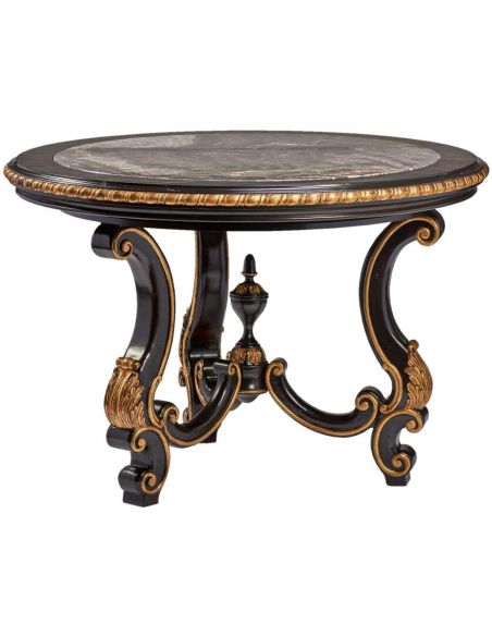 Antique Looking Black Accent Table