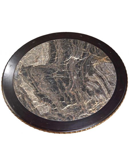 Foyer and Center Tables Antique Looking Black Accent Table