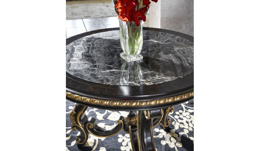Foyer and Center Tables Antique Looking Black Accent Table