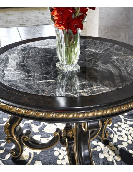 Foyer and Center Tables Antique Looking Black Accent Table