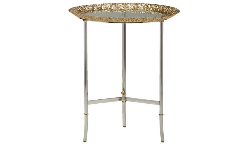 Foyer and Center Tables Godly High End Metallic Accent Table