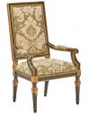 Dining Chairs High End Accent Chair with Patterned Fabric