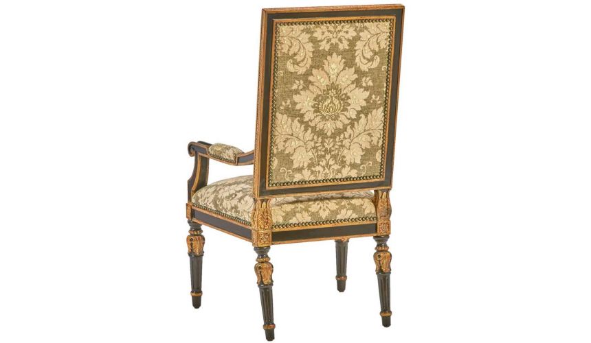 Dining Chairs High End Accent Chair with Patterned Fabric