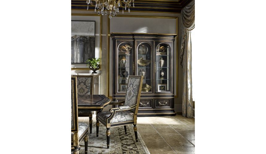 Dining Chairs High End Accent Chair with Patterned Fabric