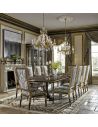 Dining Chairs High End Accent Chair with Patterned Fabric