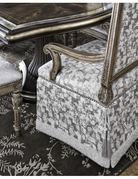 Dining Chairs High End Head Table Chair in Paint Stroke Pattern