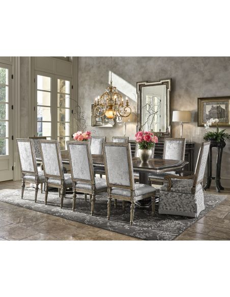 Dining Chairs High End Head Table Chair in Paint Stroke Pattern